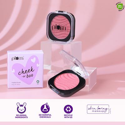 Plum Cheek-A-Boo Matte Blush Highly Pigmented Matte Finish 121 - Peach Out 4.5 gm - Blushes