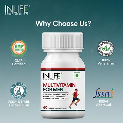 INLIFE Multivitamin Tablets for Men 60's - Multi-Vitamins