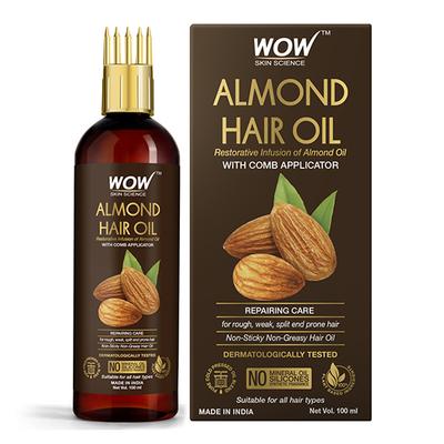 WOW Skin Science Almond Hair Oil 100 ml - Hair Oils