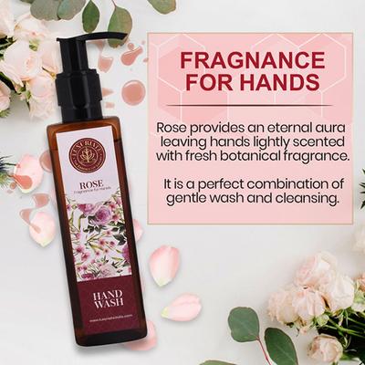 Luxuriate Fragnace for Hands Natural Rose Anti Bacterial Moisturizing Hand Wash Liquid Soap 200 ml - Hand Creams