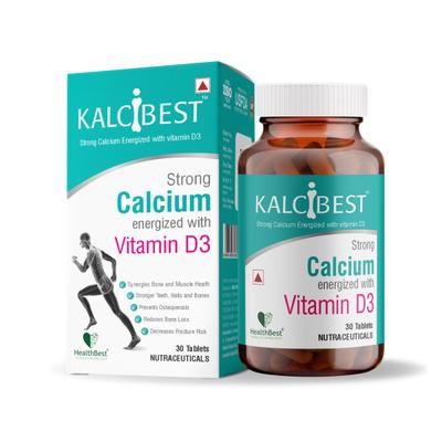 HealthBest KalciBest Strong Calcium Energized with Vitamin D3 Tablets 30's - Multi-Vitamins