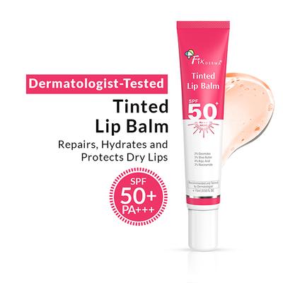 Fixderma SPF 50+ PA+++ 4% Kojic Acid Tinted Lip Balm with 2% Ceramide 15 ml - Lip Balms