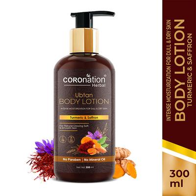 COROnation Herbal Ubtan Body Lotion with Turmeric & Saffaron 300 ml - Lotions & Creams