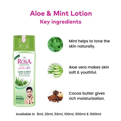 Rosa Aloe & Mint Body Lotion 500 ml - Lotions & Creams