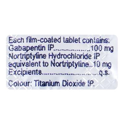 Pentanerv NT 100/10mg Tablet 10'S - Neuropathic Pain-Dru