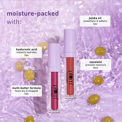Plum Glassy Glaze Lip Lacquer 3-In-1 Lipstick + Lip Balm + Gloss 09 Toasted Almond 4.5 ml - Liquid Lipsticks