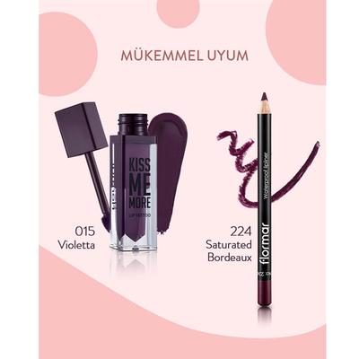 Flormar Kiss Me More Lip Tattoo 15 Violetta 3.8 gm - Liquid Lipsticks
