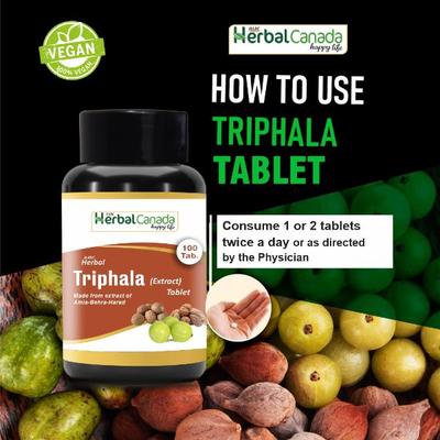 Herbal Canada Triphala Veg Tablet 100's - Pure Herbs