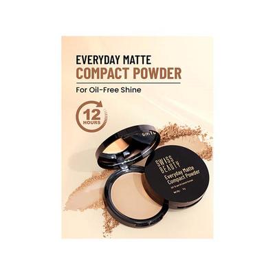 Swiss Beauty Everyday Matte Compact with SPF 10-SAND 9 gm - Compact Powder