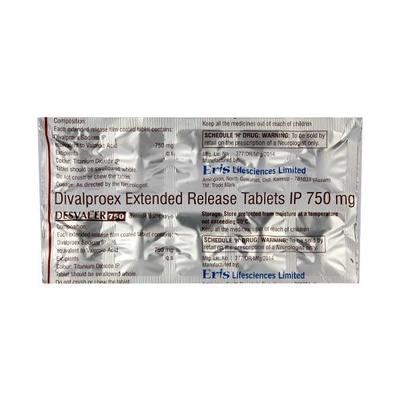 Desval ER 750mg Tablet 10'S - Epilepsy/Convulsion-Ant