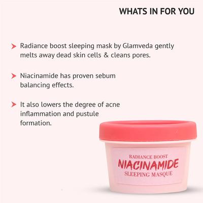 Glamveda Niacinamide Anti Pigmentation Sleeping Mask 40 gm - Masks & Peels