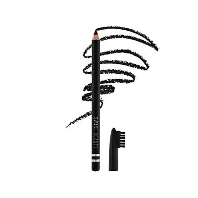 Swiss Beauty Waterproof Eyebrow Pencil With Brush, Shade - Black 1.5 gm - Eyebrow Pencils & Enhancers