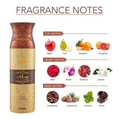 Ajmal 1 Wisal Dhahab For Men, 1 Nightingale, 1 Distraction And 1 Magnetize For Men & Women High Quality Deodorants Combo (Pack Of 4) 800 ml - Perfumes (Edt/Edp)