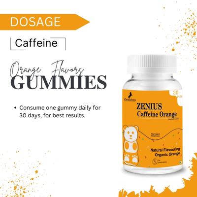 Zenius Caffeine Orange Gummies 30's - Energy Drinks