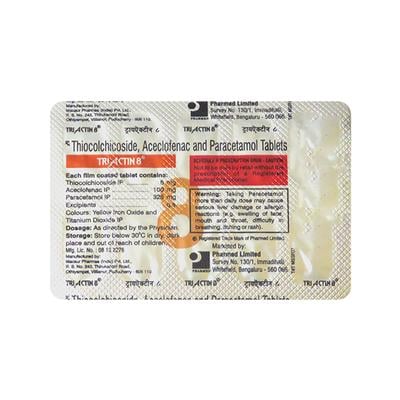 Triactin 8mg Tablet 10'S - Muscle Spasm-Mus