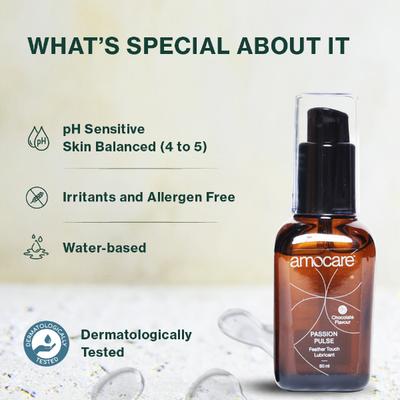 Amocare Passion Pulse Lubricant Gel - Chocolate Flavour 50 ml - Flavoured Lubes