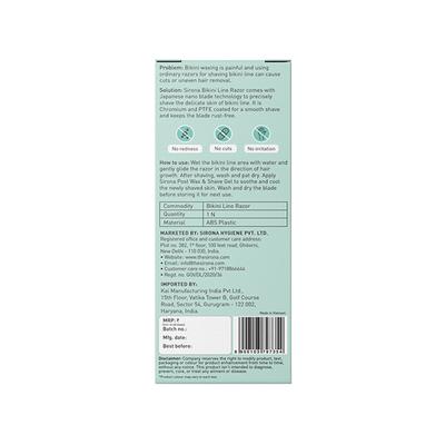 Sirona Reusable Bikini Hair Removal Razor for Women - Japanese Precision Shave, Nano-Blade Technology, Chromium & PTFE-Coated 1's - Shaving & Hair Removal