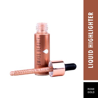 Swiss Beauty Drop & Glow Liquid Highlighter Illuminater Liquide - 06 (Rose Gold) 18ml - Highlighters & Illuminators