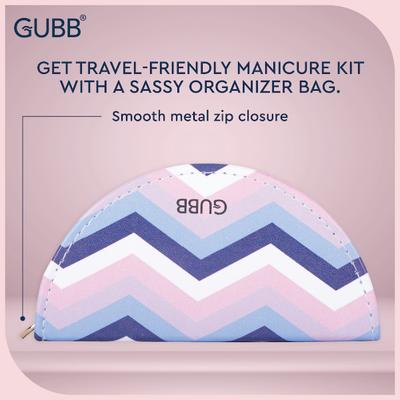 GUBB Manicure Kit with Organizer Bag - Nail Clipper, Scissor, Cuticle Trimmer & 2 Nail Filer 1's - Manicure & Pedicure Kits