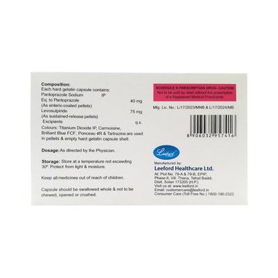 Pantafol SL 75/40mg Capsule 10'S - Ulcer/Reflux/Flatulence-Aaa