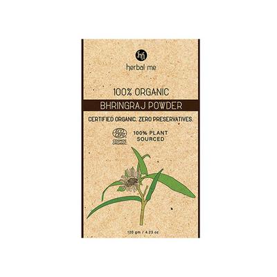 HM Herbal Me 100% Organic Bhringraj Powder 120gm - Powder