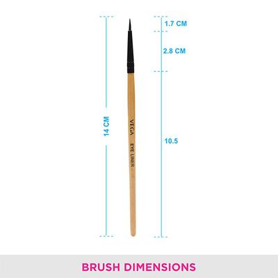 Vega Eye Liner Makeup Brush, Wooden Color 2's - Eye Brush