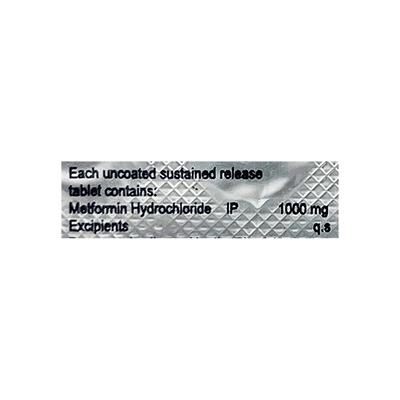 ELCEMET 1000 SR Tablet 10's - Diabetes-Ant