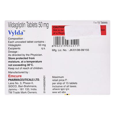 VYLDA 50mg Tablet 15's - Diabetes-Ant