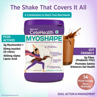 Women's Celehealth MyoShape Powder - Chocolate Flavour 400 g - Multi-Vitamins