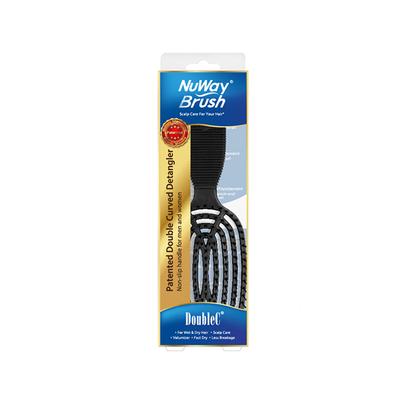 NuWay 4HAIR U.S. Patented Detangler Hair Brush for Men & Women - Iron Black - Detangling DoubleC 1s 1's - Hair Brushes