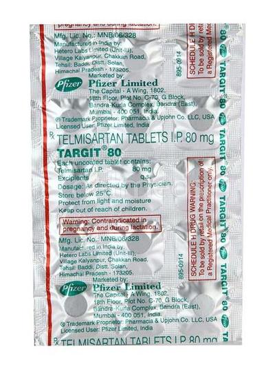 Targit 80mg Tablet 15'S - Hypertension-Ang