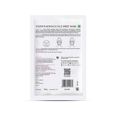 O3+ Facialist Youth Radiance Sheet Mask With Glycolic 30 gm - Face Mask