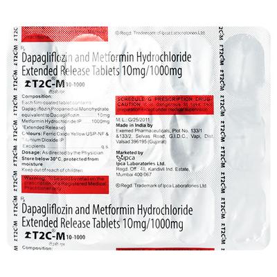 T2C M 10/1000 Tablet 15's - Diabetes-Ant