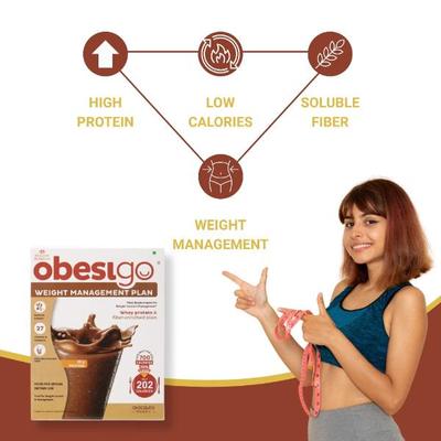 Obesigo Premium Chocolate Powder 350 gm - Weight Loss