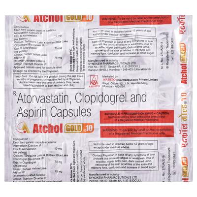 ATCHOL GOLD 10 Capsule 15's - Blood Clot-Ant