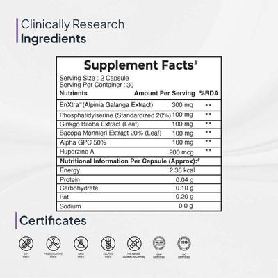 Miduty Memory & Focus Capsules 60's - Mental Health