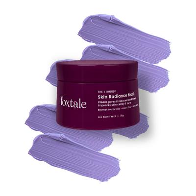 Foxtale The Stunner Skin Radiance Mask Cleans Pores & Reduces Blackheads Improve Skin Clarity & Tone 75gm - Masks & Peels