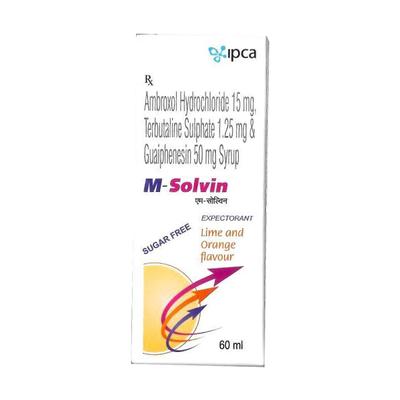 M SOLVIN SUGAR FREE LIME AND ORANGE FLAVOUR Expectorant 60ml - Cough And Cold-Cou