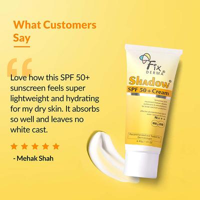 Fixderma Shadow SPF 50+Cream 40gm - Face Sunscreen