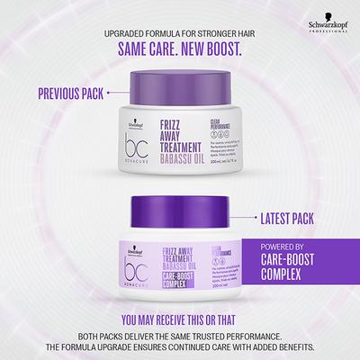 Schwarzkopf Professional Bonacure Frizz Away Treatment with Babassu Oil with Vegan Keratin 200 ml - Hair Masks & Packs