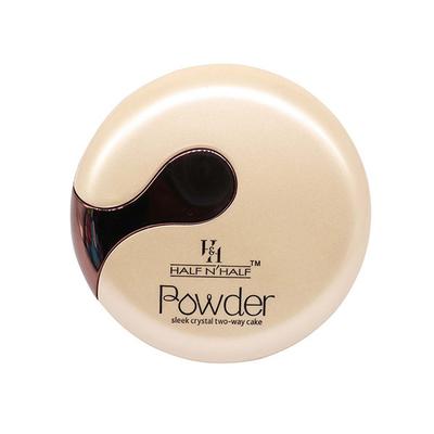 Half N Half Sleek Crystal Two - Way Cake Makeup Powder, Honey Beige 20 gm - Compact Powder