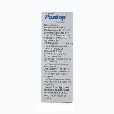 Pantop 40mg Injection 1'S - Ulcer/Reflux/Flatulence-Aaa
