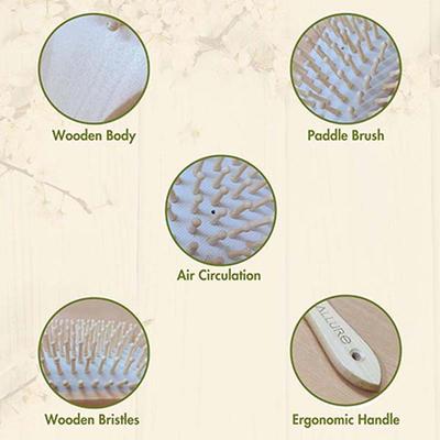 Allure Bamboo Paddle Hair White brush 1's - Hair Brushes