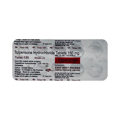 Tolax 150mg Tablet 10'S - Muscle Cramps/Spasticity-Mus