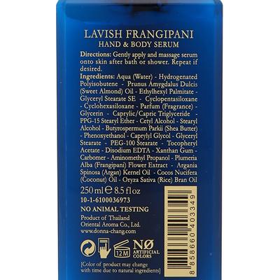 Donna Chang Lavish Frangipani Hand & Body Serum 250 ml - Face Serum