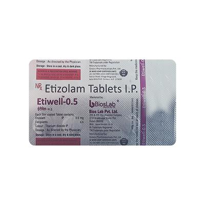 ETIWELL 0.5 Tablet 10's - Anxiety-Anx