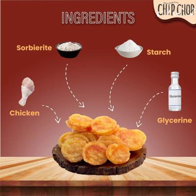 Chip Chops Chicken Chips Coins 70 gm - Petfood