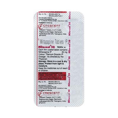 MITOCENT 30mg Tablet 10's - Depression-Ant