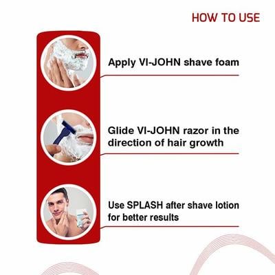 VI-John Special Moisturizing formula Shaving Foam for Men with Vitamin E an Enriched 400 gm - Shaving Foams
