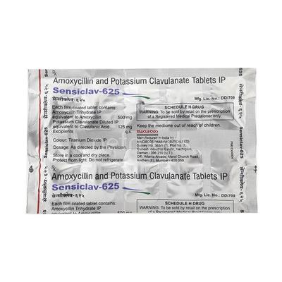 Sensiclav 625mg Tablet 10'S - Bacterial Infections-Pen